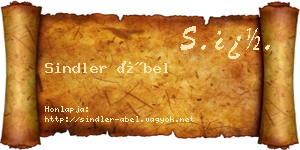 Sindler Ábel névjegykártya
